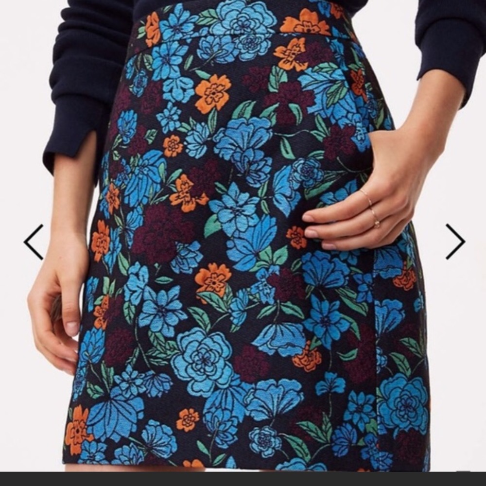 LOFT Forest Bloom Shift Skirt - Picture 2 of 3